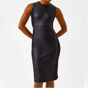 Spanx Dress | Brand New Leather-like combo Dress